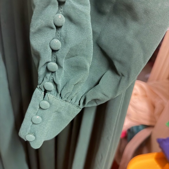 Lulu's Deep Emerald Wrap Maxi Dress - Picture 3 of 9